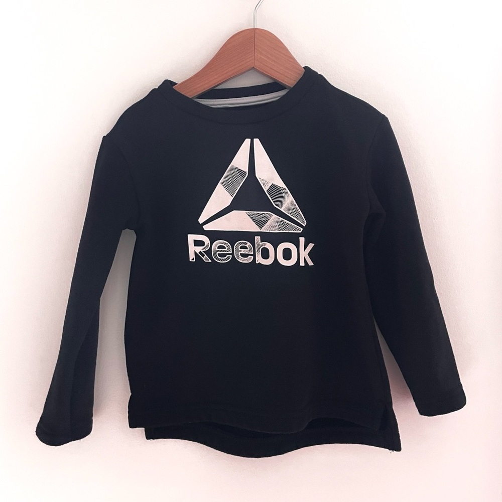 4/$20💥Reebok Delta Sweatshirt, Fleecy Inner, Long Sleeves, Black & White, Unisex